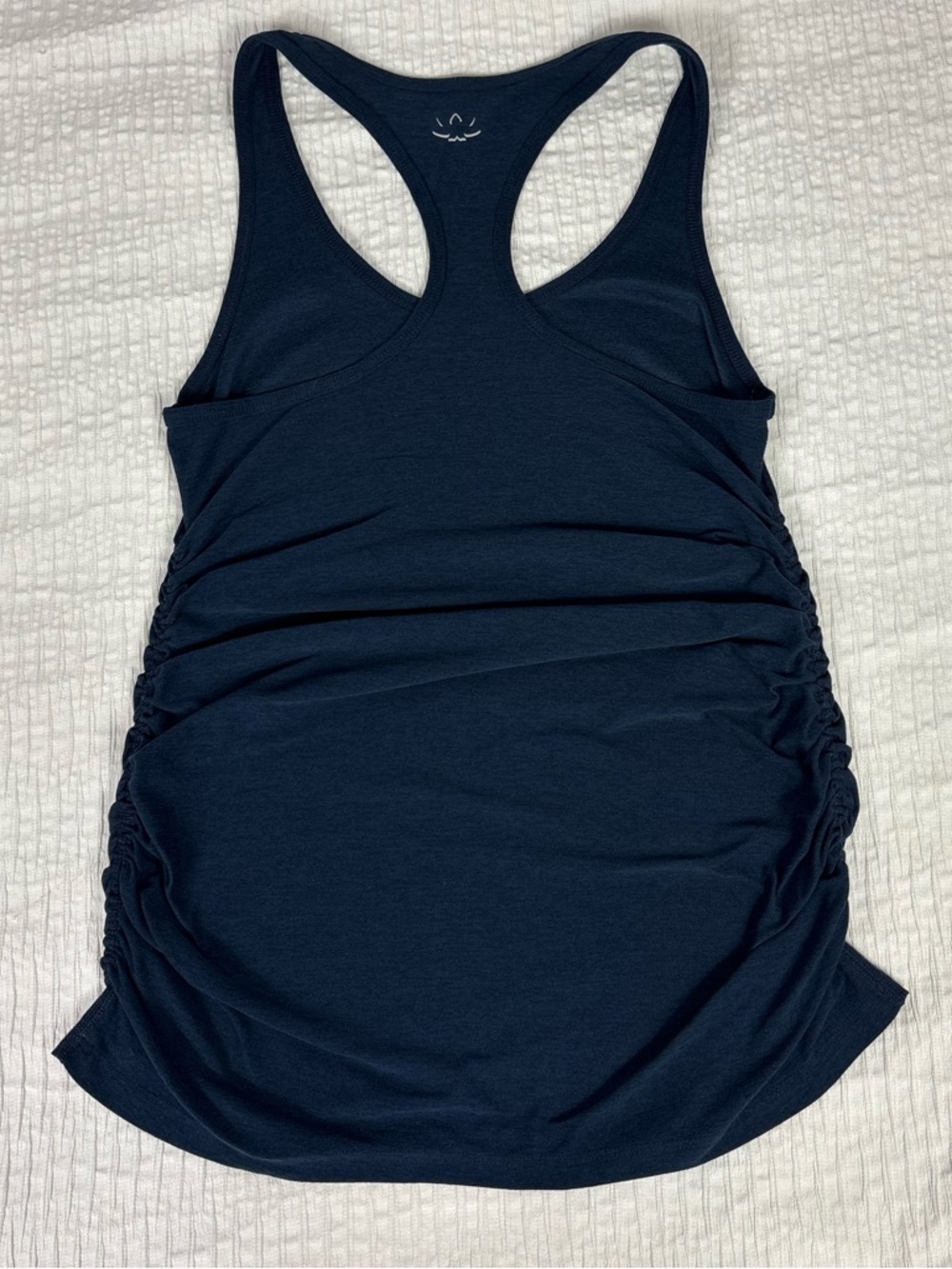 Beyond Yoga Navy Racerback Ruched Tank - Picture 2 of 7